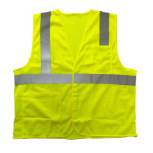 Chaleco amarillo reflectante de seguridad con bolsillos